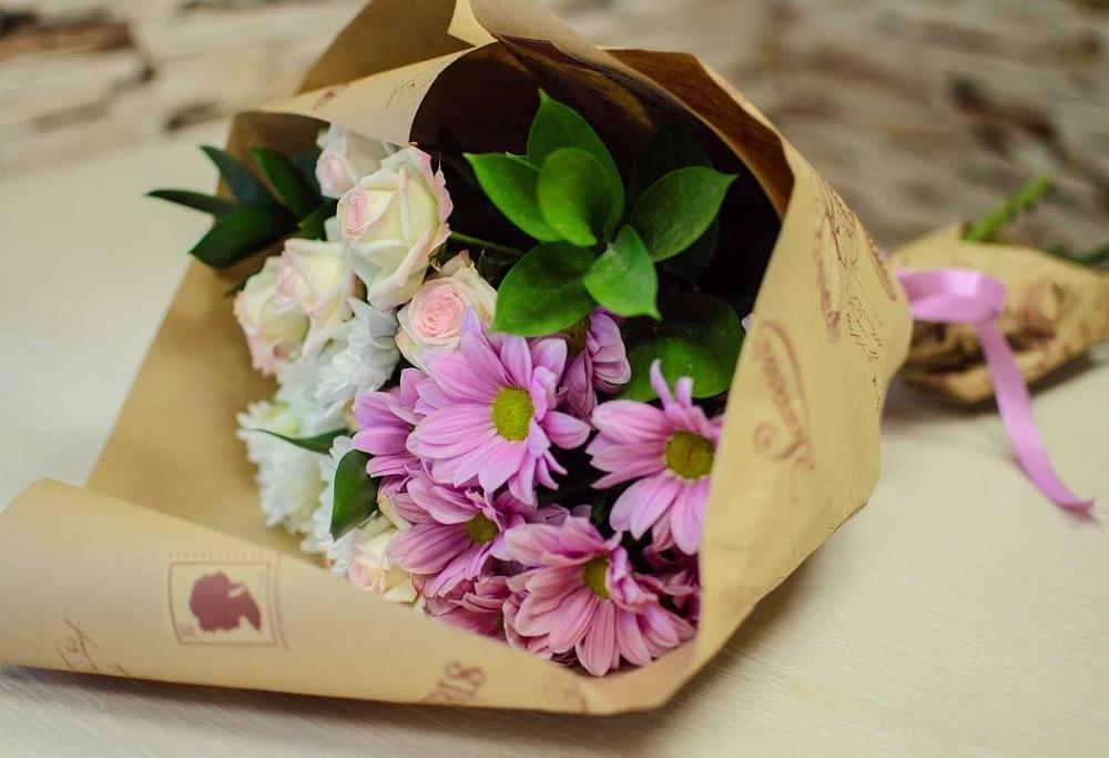 Букет цветов из: Розы и Хризантемы в Прасковее