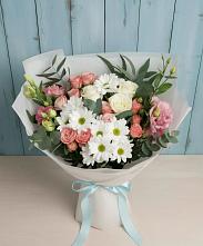 Букет цветов из:  Розы, Лизиантусы и Хризантемы в Прасковее