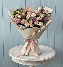 Букет цветов из:  Розы и Лизиантусы #REPLACE_PRED# Прасковее