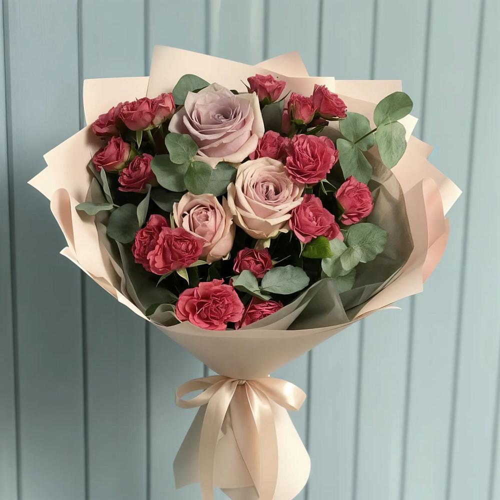 Букет цветов из: Гвоздики и Розы в Прасковее