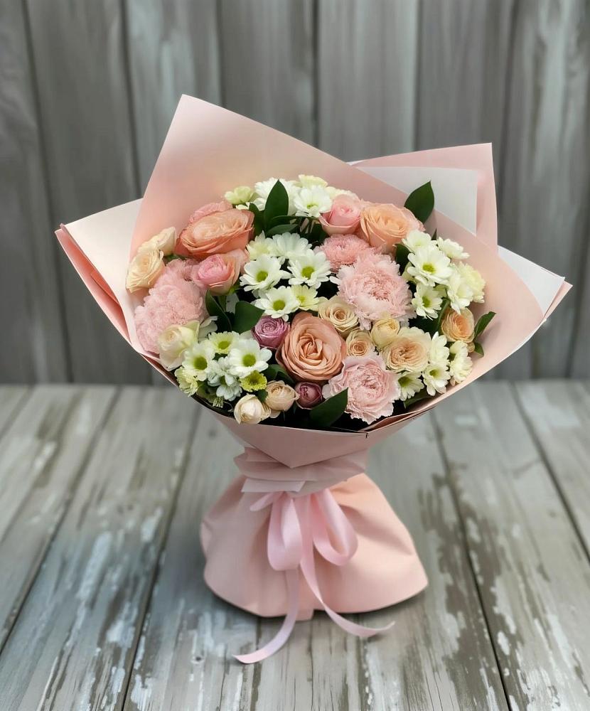 Букет цветов из: Гвоздики, Розы и Хризантемы в Прасковее