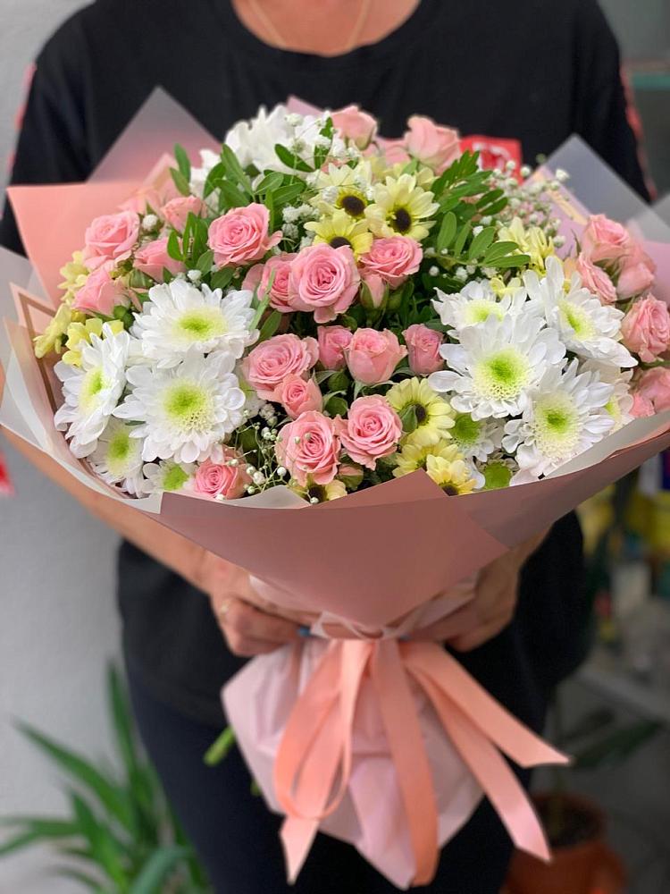 Букет цветов из: Розы и Хризантемы в Прасковее