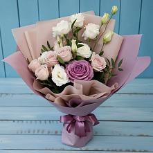 Букет цветов из:  Розы и Лизиантусы в Прасковее
