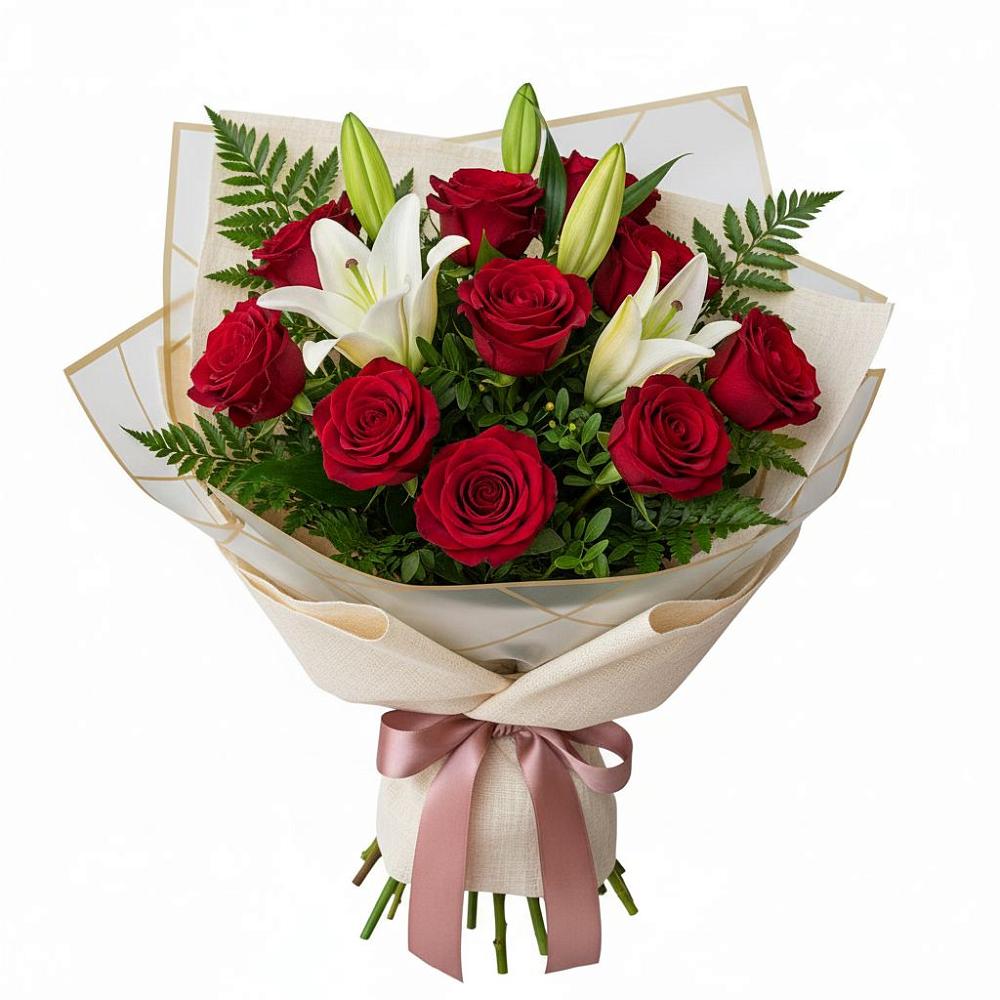 Букет цветов из: Лилии и Розы в Прасковее