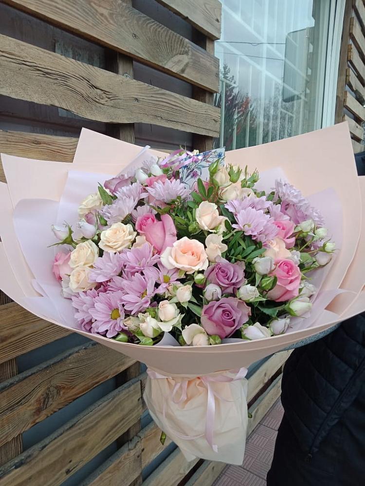 Букет цветов из: Розы и Хризантемы в Прасковее