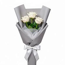 Букет 3 белые розы #REPLACE_PRED# Прасковее