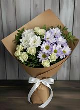 Букет цветов из:  Хризантемы и Розы в Прасковее