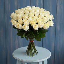 Букет 51 Белая роза Эдлесс Лав в Прасковее