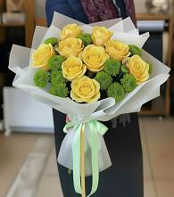 Букет цветов из:  Хризантемы и Розы в Прасковее