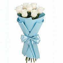 Букет 7 белых роз Проуд в Прасковее