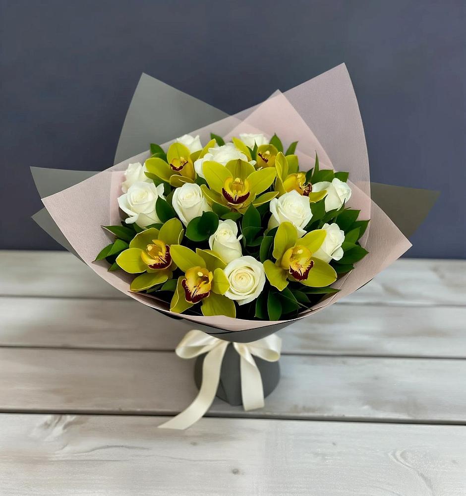 Букет цветов из: Орхидеи и Розы в Прасковее