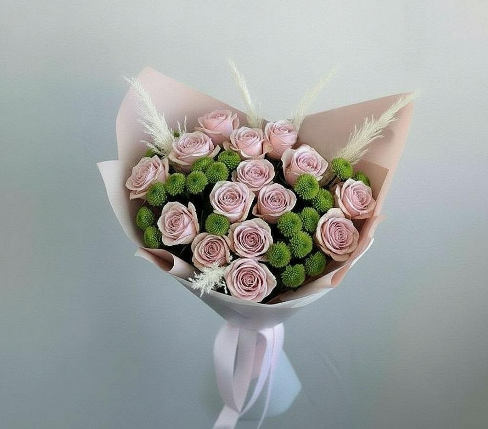 Букет цветов из: Розы и Хризантемы в Прасковее