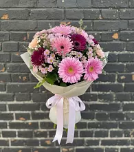 Букет цветов из:  Герберы и Хризантемы в Прасковее