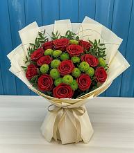 Букет цветов из:  Розы и Хризантемы в Прасковее