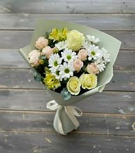 Букет цветов из:  Альстромерии, Розы и Хризантемы в Прасковее