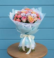 Букет цветов из:  Хризантемы и Розы в Прасковее