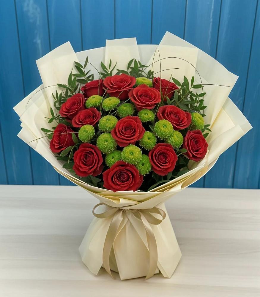 Букет цветов из: Розы и Хризантемы в Прасковее