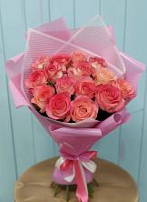 Букет 15 Розовых роз Равель в Прасковее