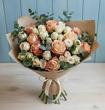 Букет цветов из:  Альстромерии и Розы в Прасковее