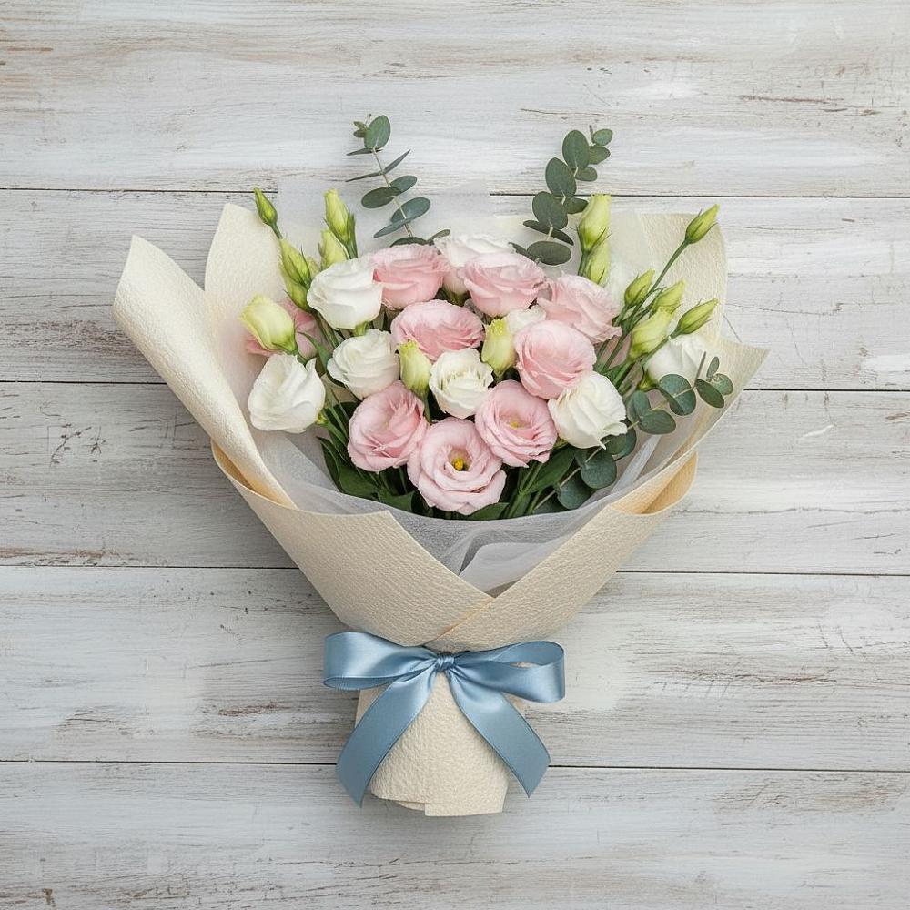 Букет цветов из: Лизиантусы в Прасковее